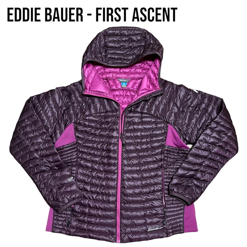 Eddie Bauer First Ascent PURPLE LIGHT STORM DOWN 800 JACKET Petite Large PL Pink